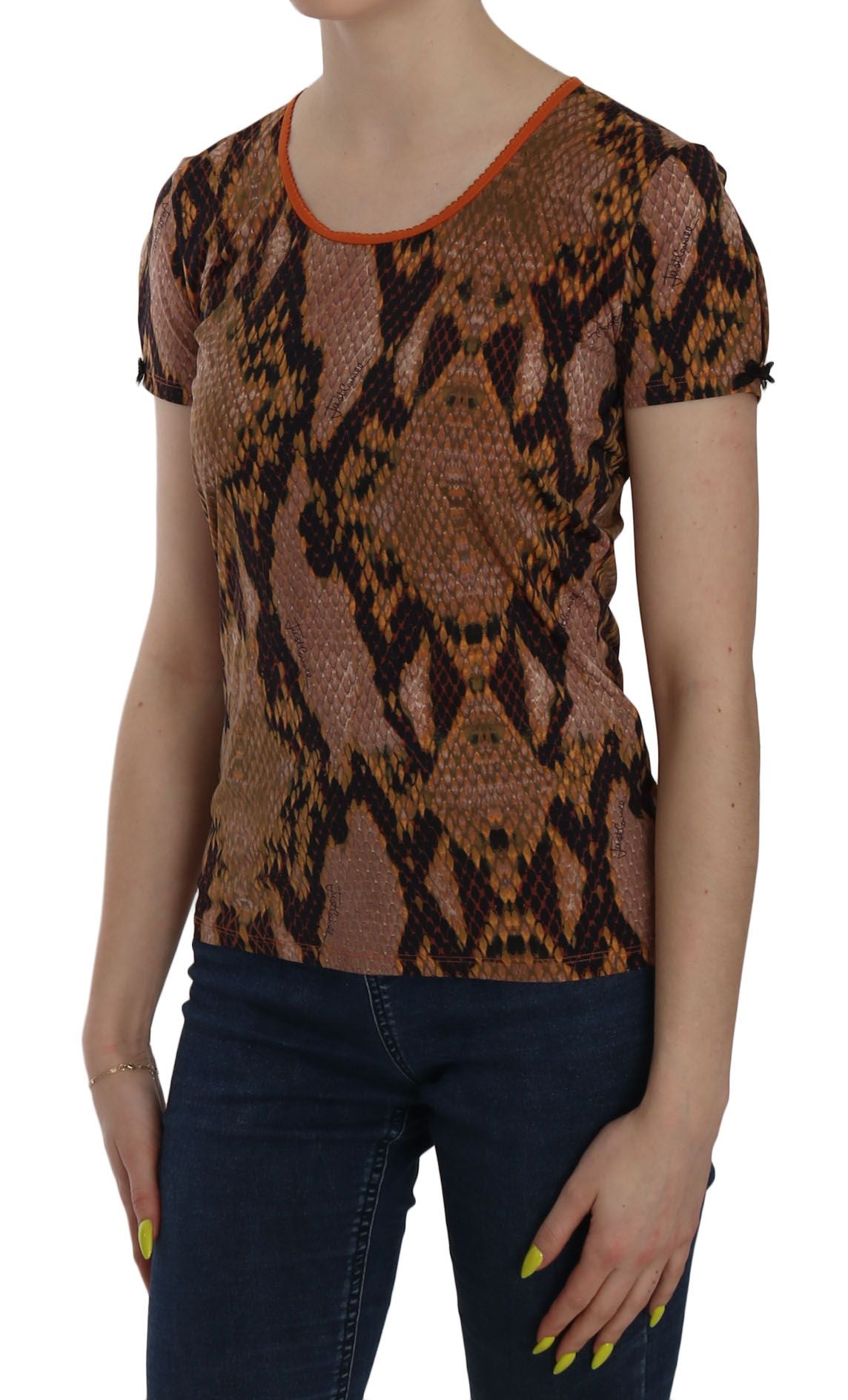 Snake Skin Print Short Sleeve Top T-shirt