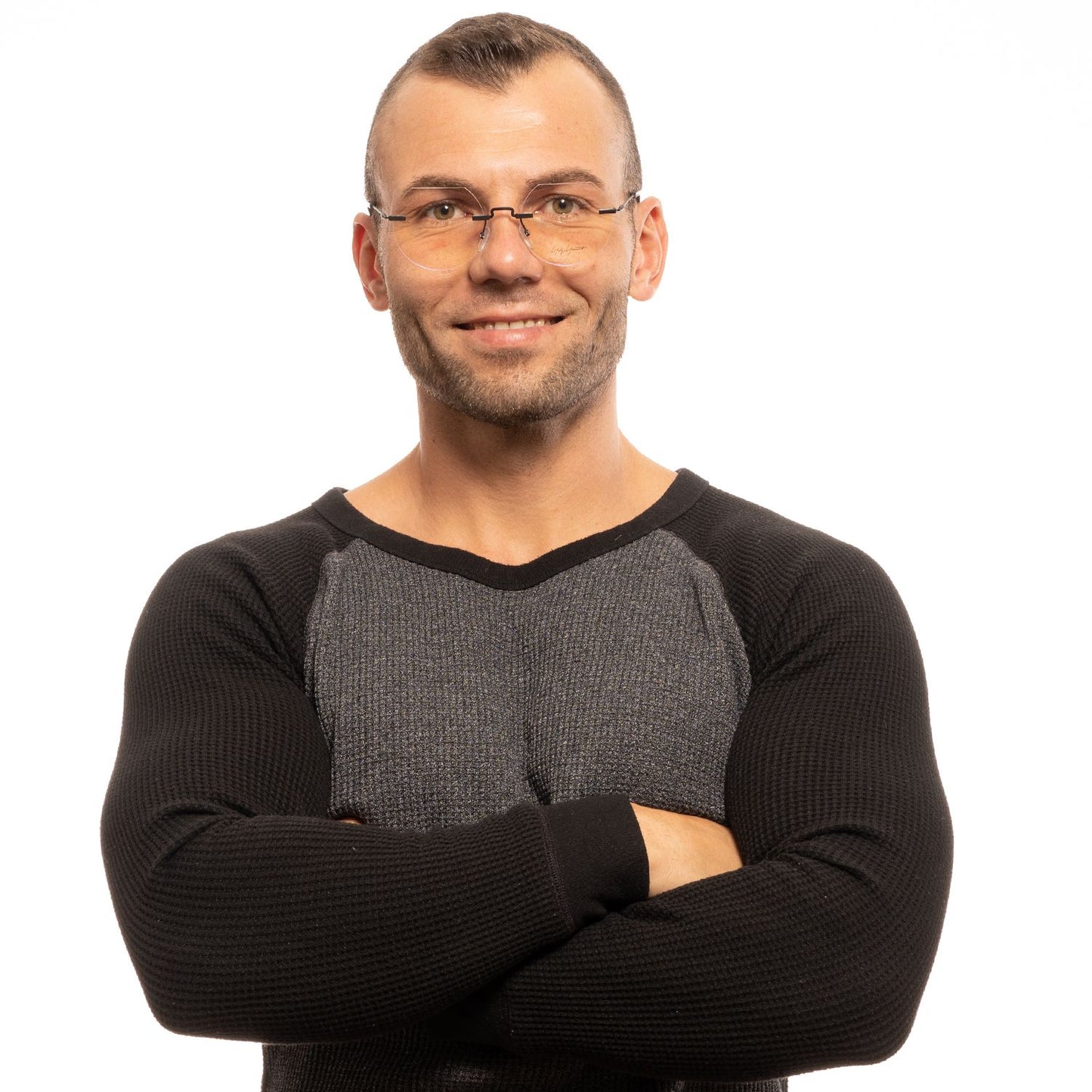 Black Metal Glasses (Frames)