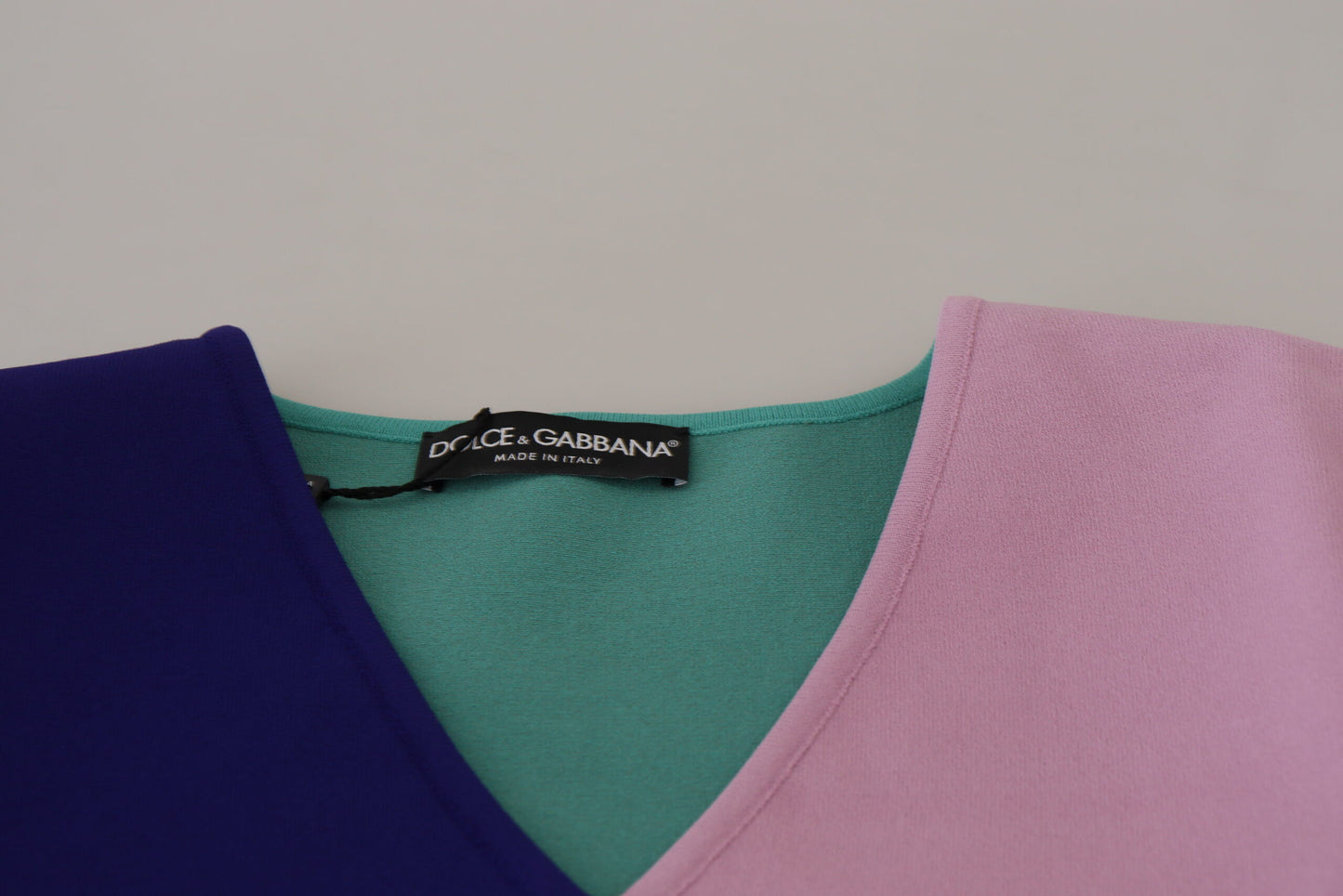 Multicolor V-neck Viscose Long Sleeves Sweater