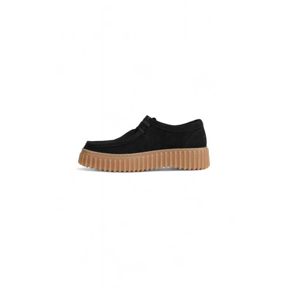 Black Suede Leather Platform