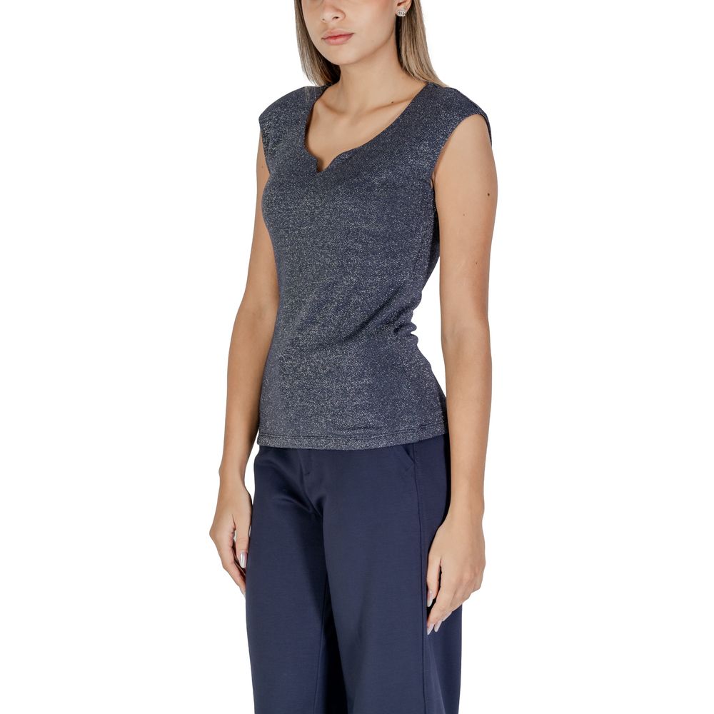 Blue Viscose Tank Tops
