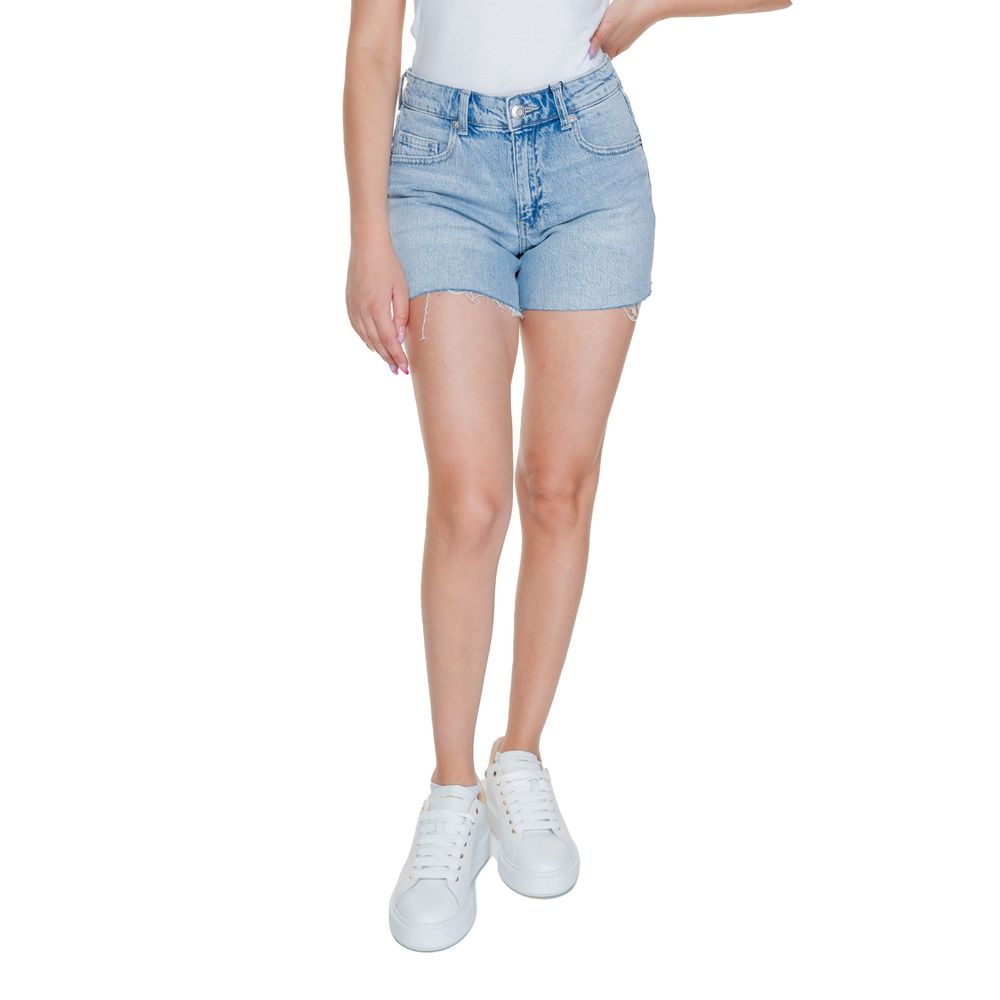 Light Blue Cotton Shorts