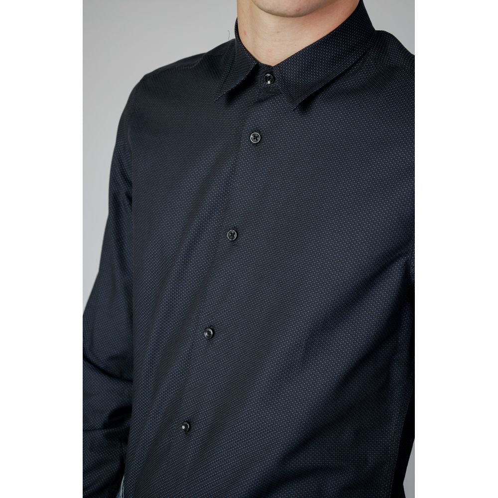 Blue Cotton Dress Shirt