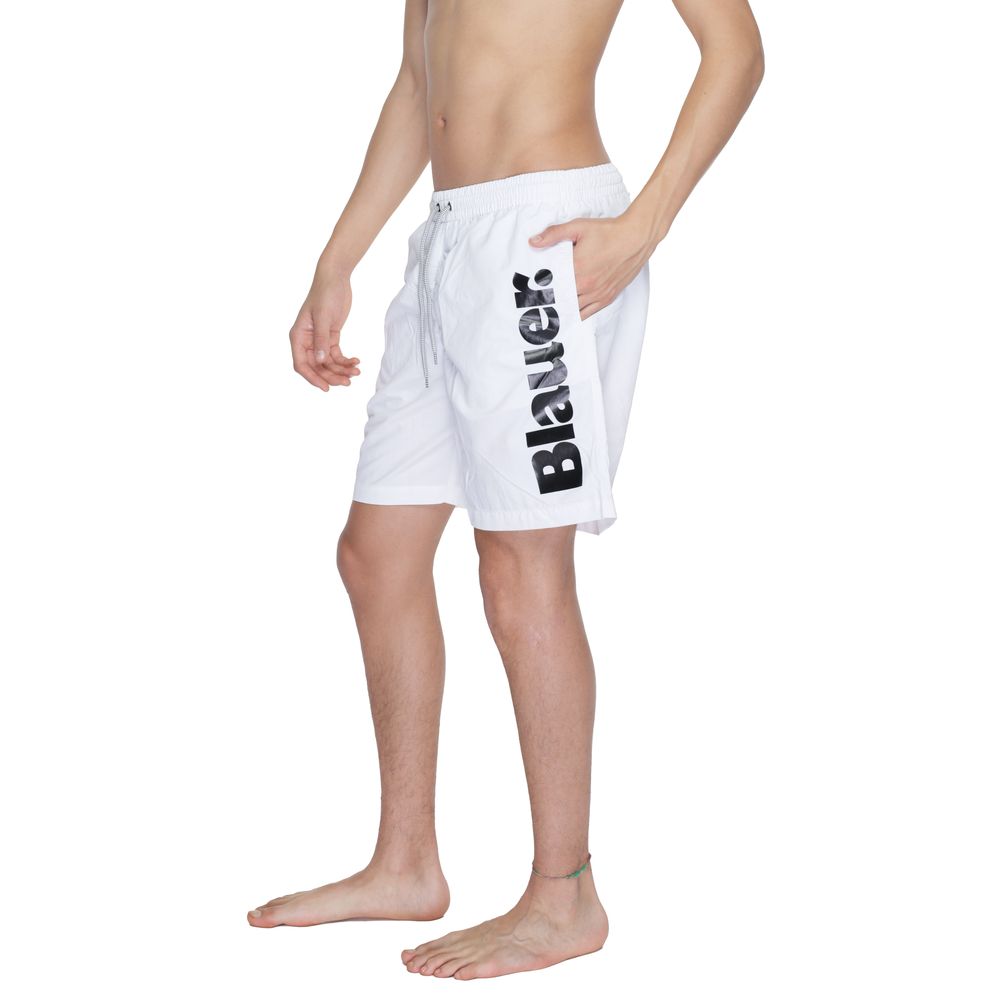 White Polyamide Swim Short