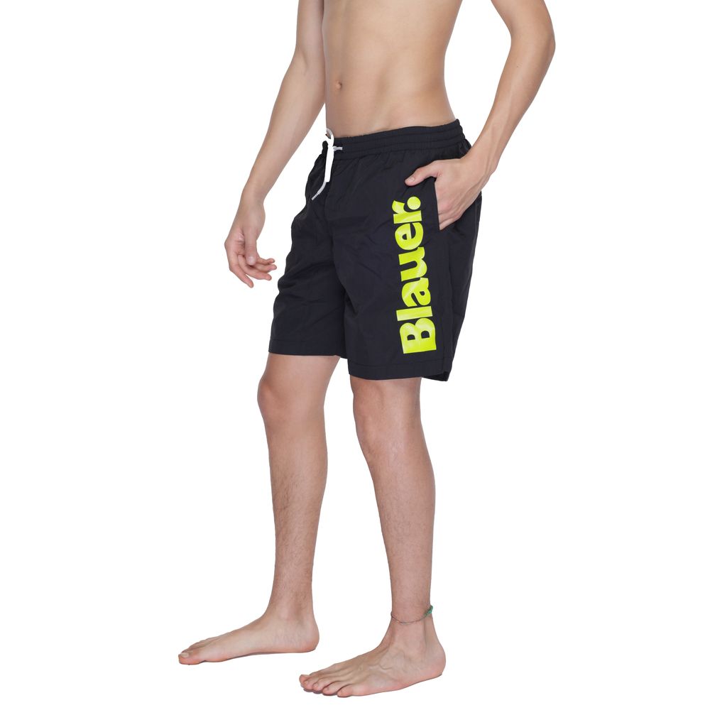 Black Polyamide Swim Short