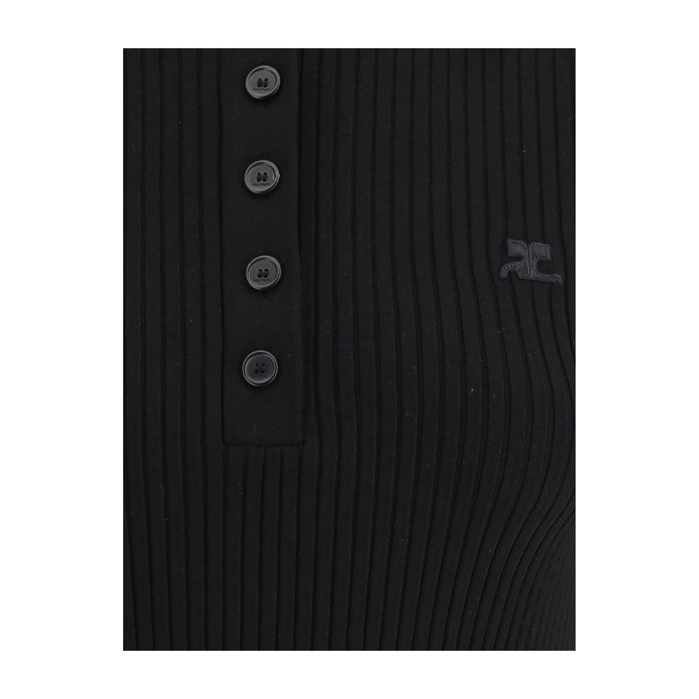 Black Viscose Polo Shirt