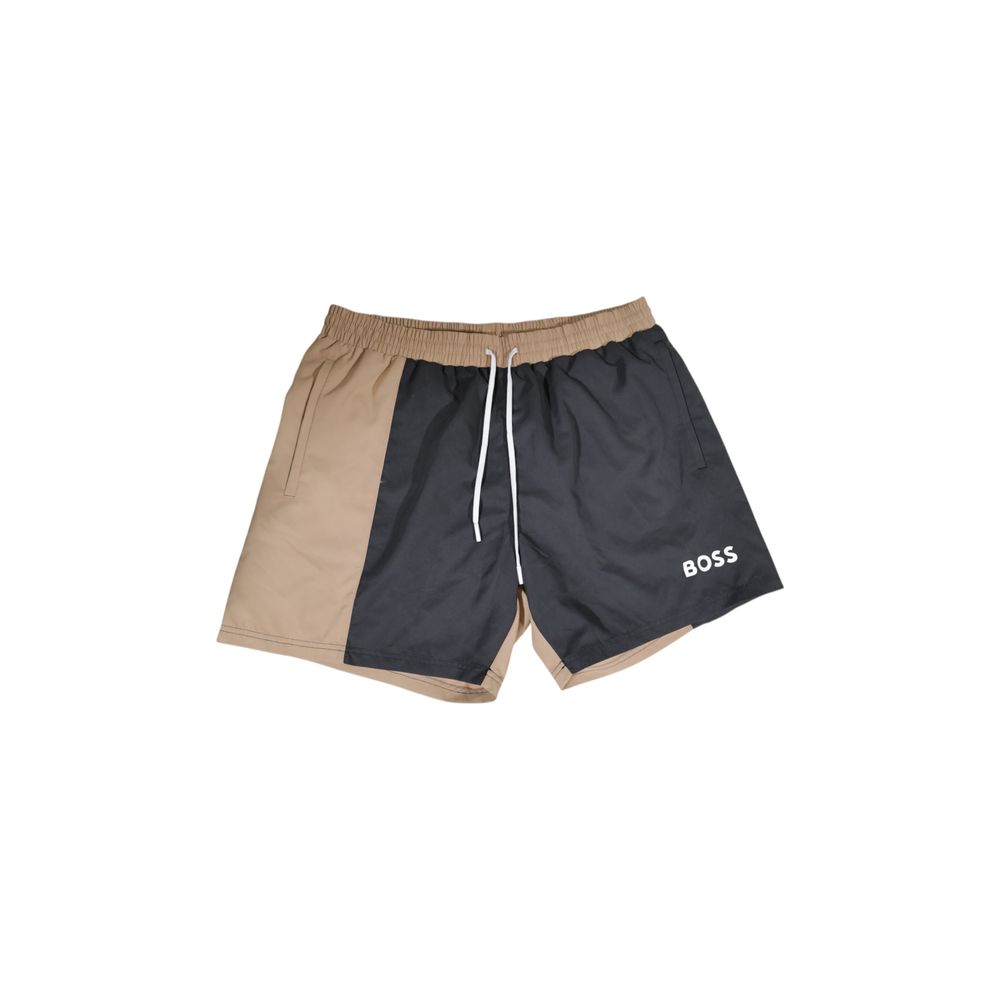 Beige Polyester Swim Brief