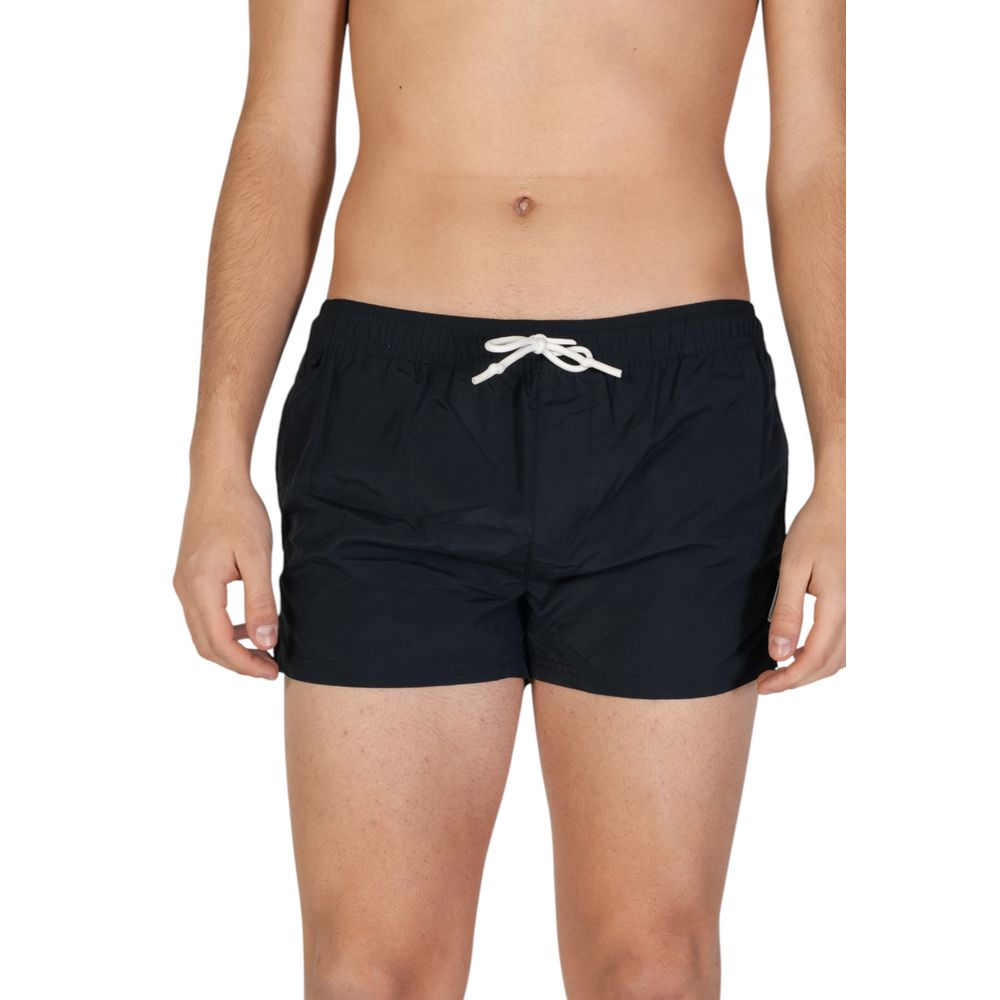 Black Polyester Swim Short
