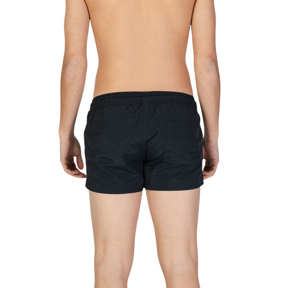 Black Polyester Swim Short