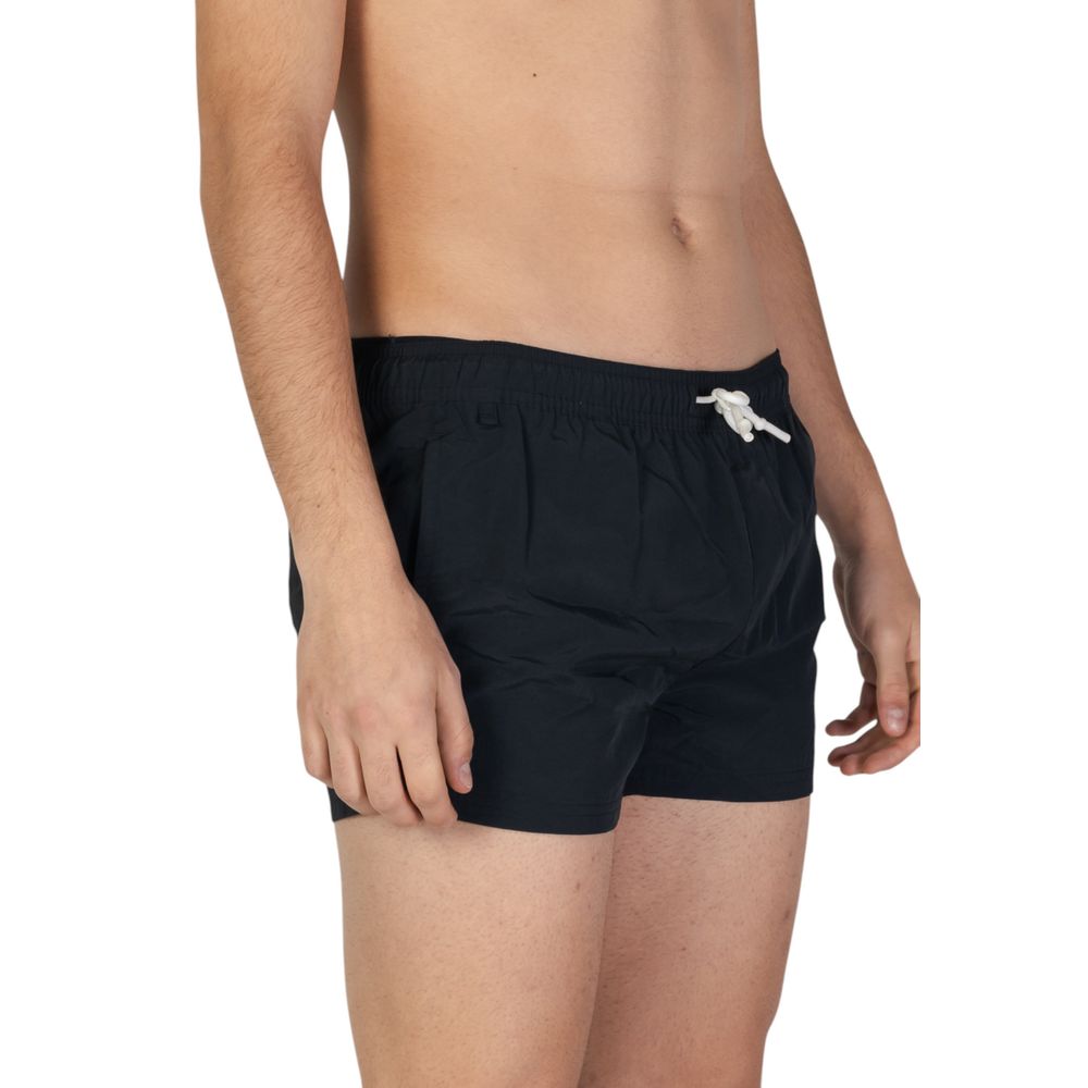 Black Polyester Swim Short