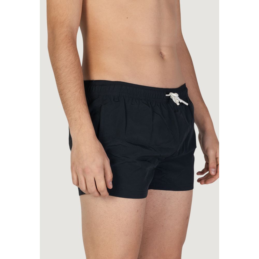 Black Polyester Swim Short