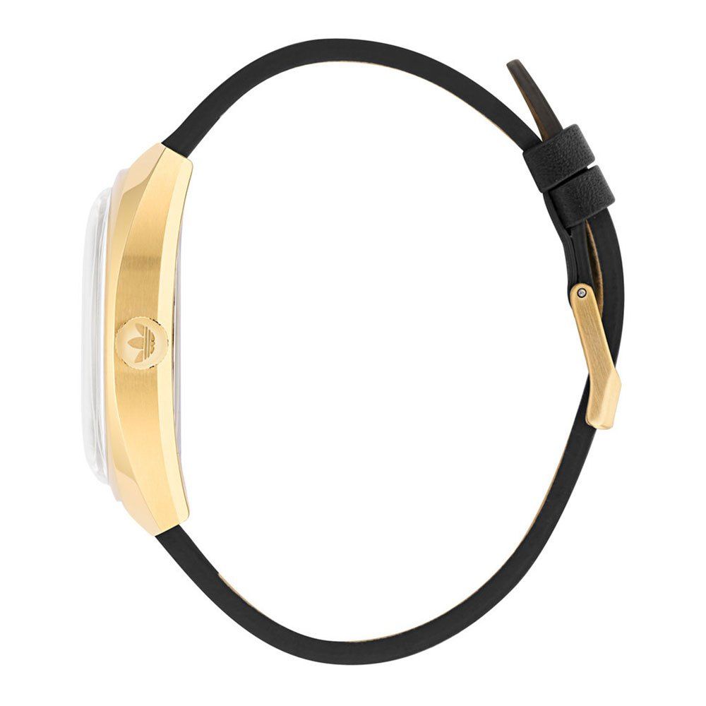 Black Leather Dress Watch