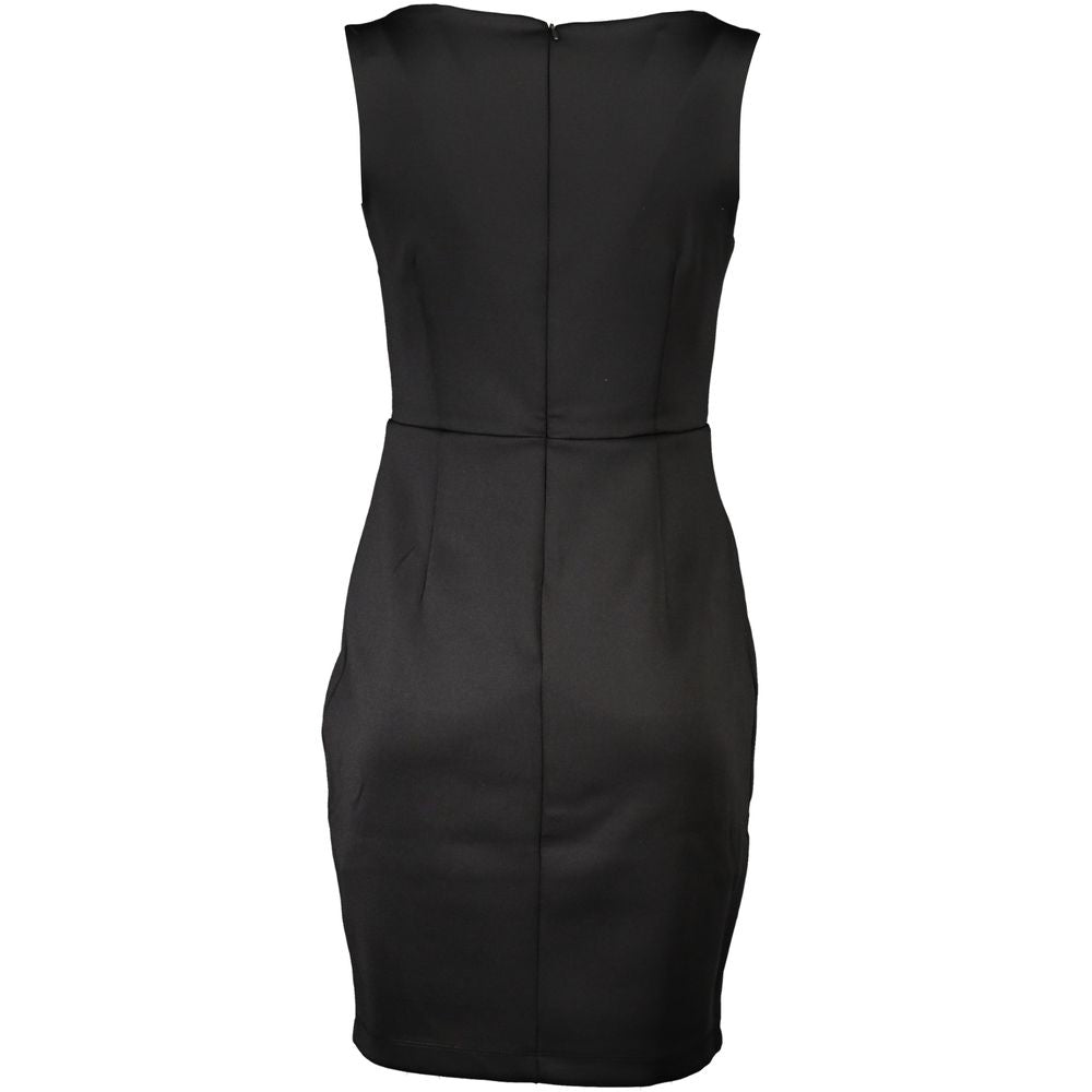 Black Polyester Casual Dress