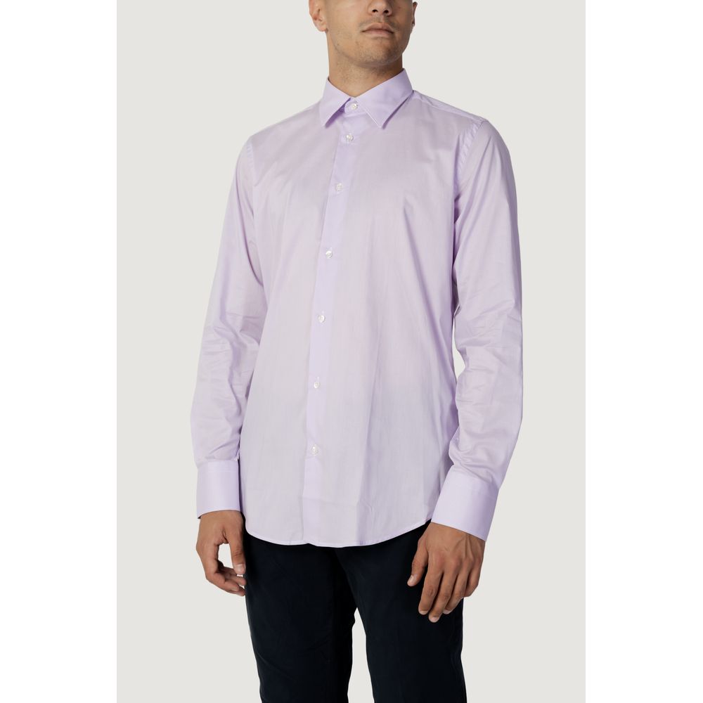 Purple Cotton Dress Shirt