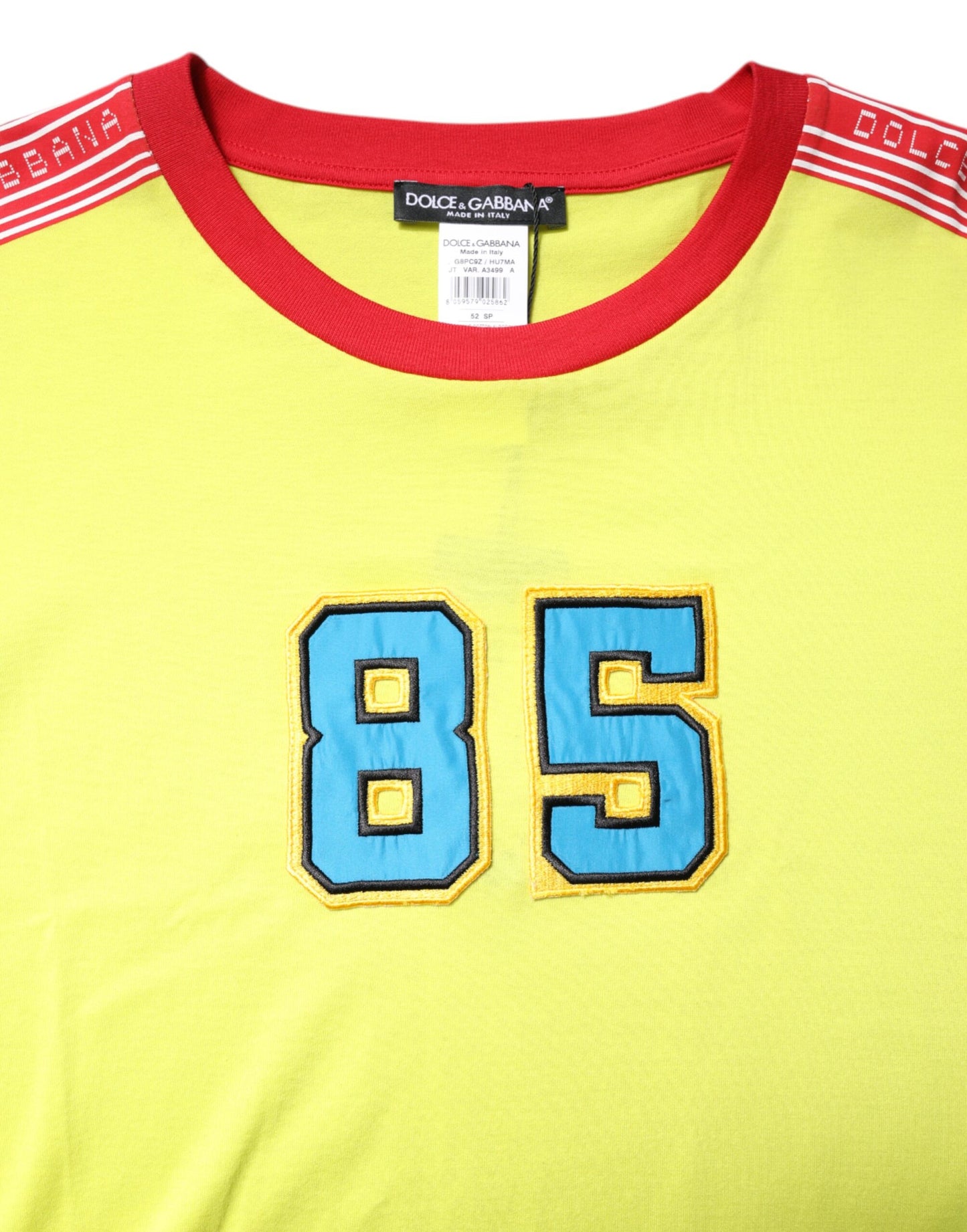 Green Cotton 85 Patch Crew Neck T-shirt