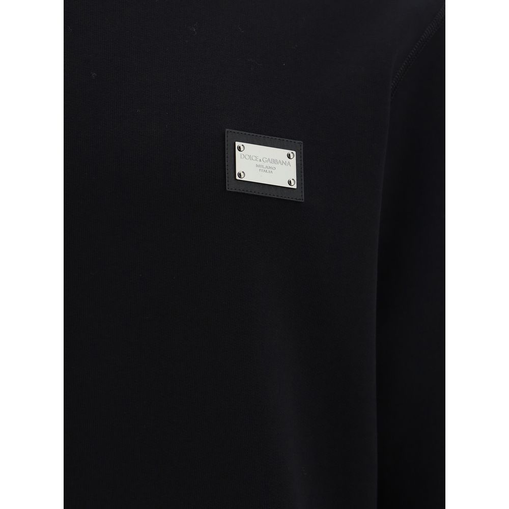 Black Cotton Sweatshirt