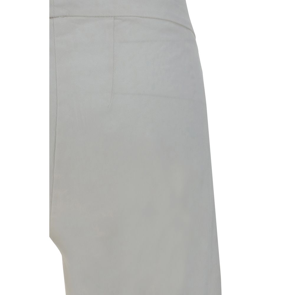 White Rayon Casual Pants
