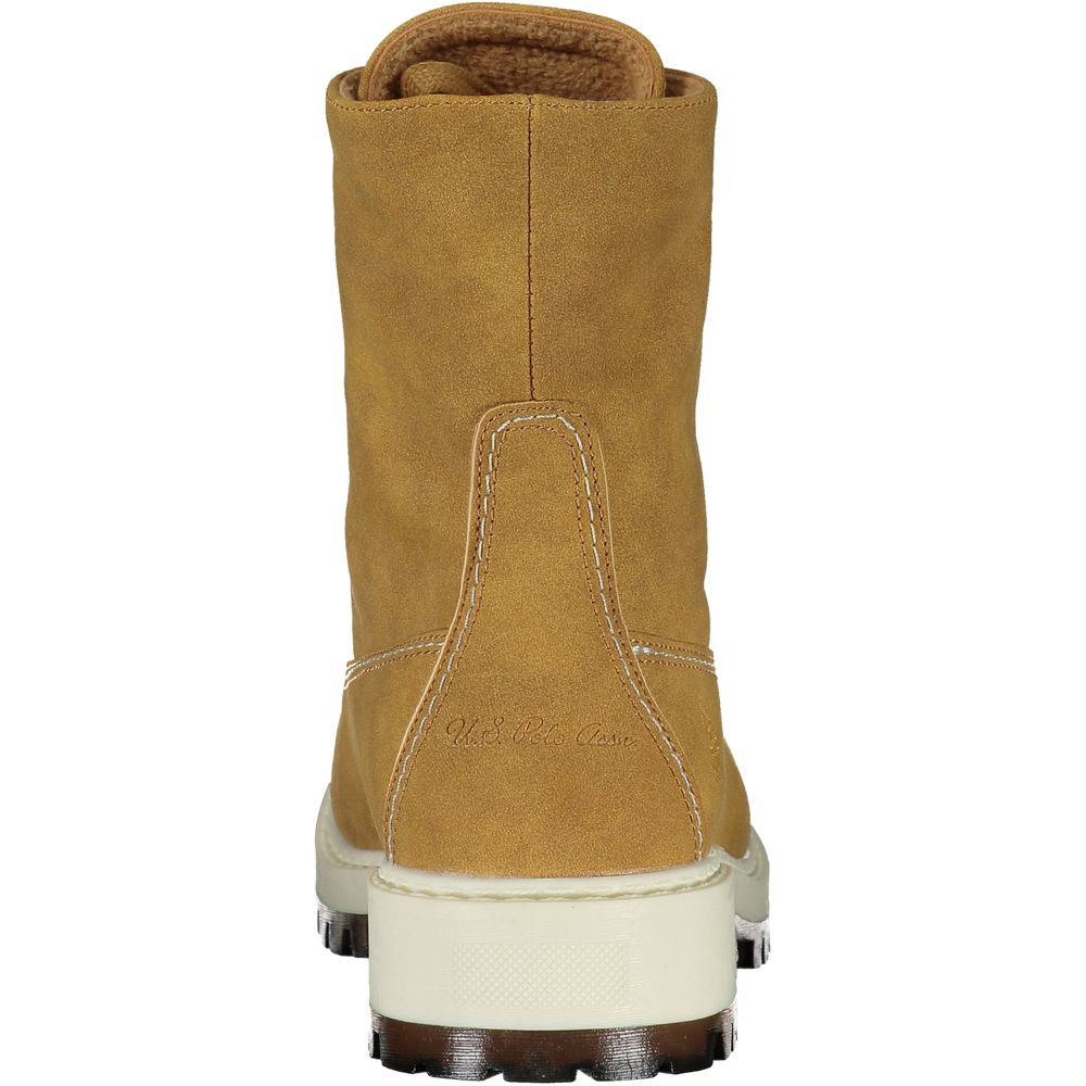 Brown Polyester Boot