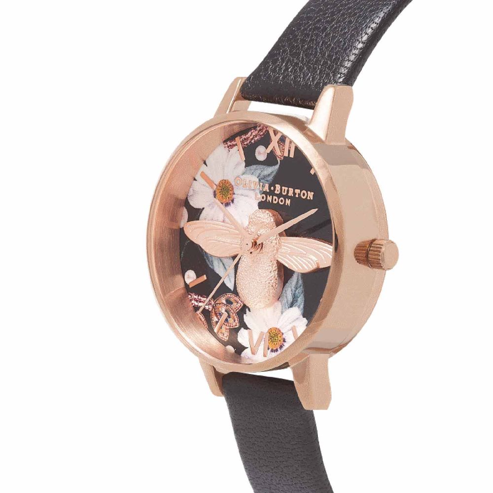 Black Artificial Leather Watch