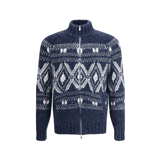 Blue Alpaca Vicugna Pacos Cardigan