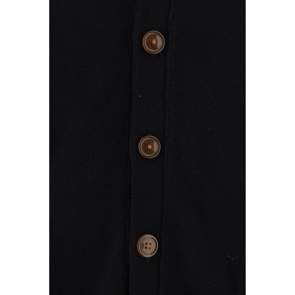 Black Cotton Cardigan