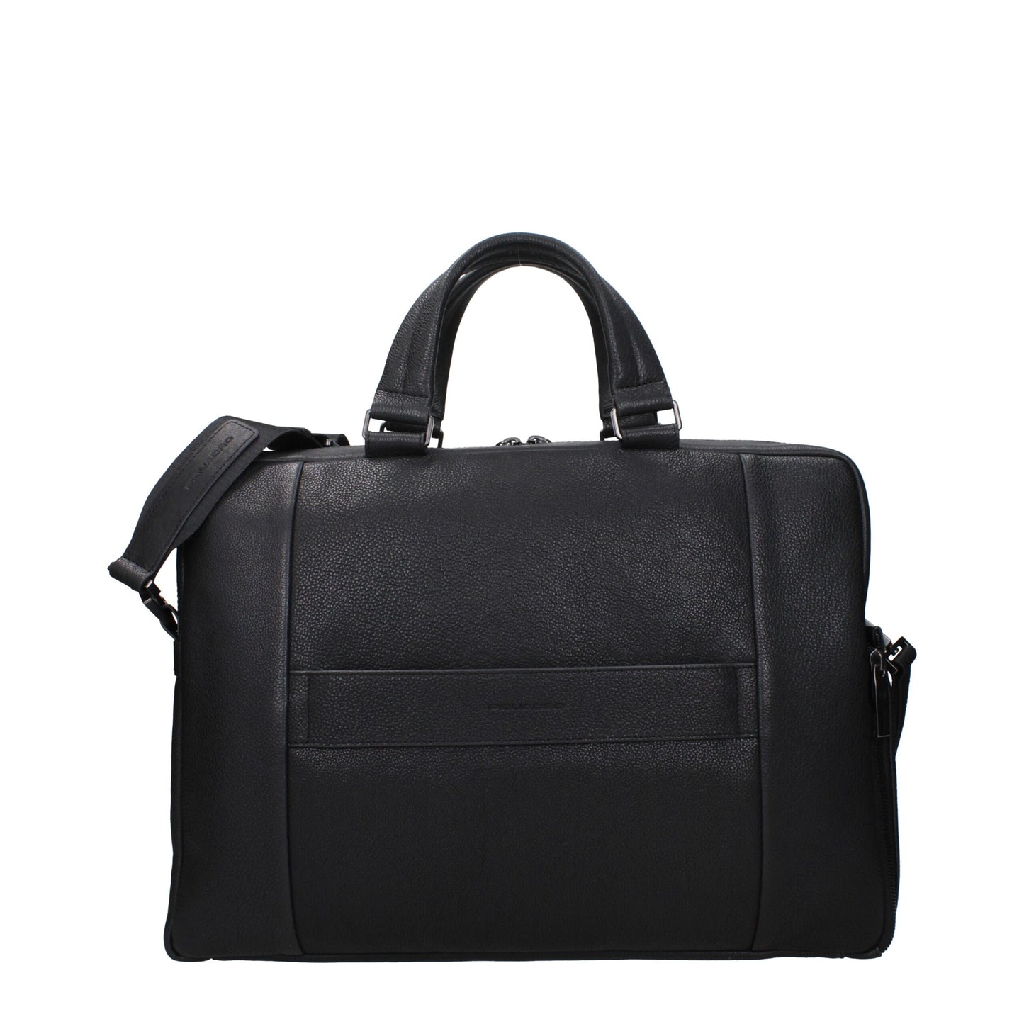 Black Leather Business And Laptop Bag