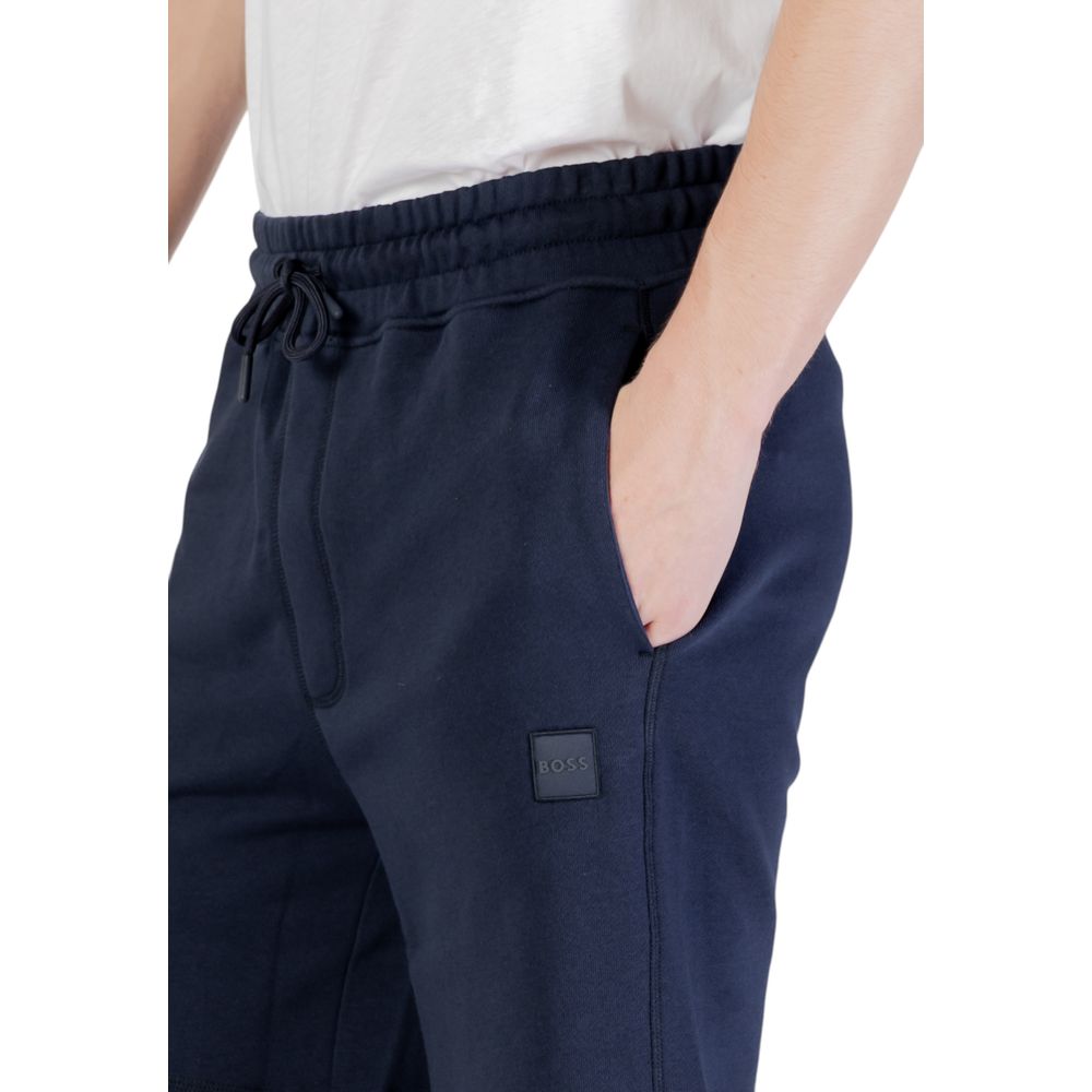 Blue Cotton Bermuda Shorts
