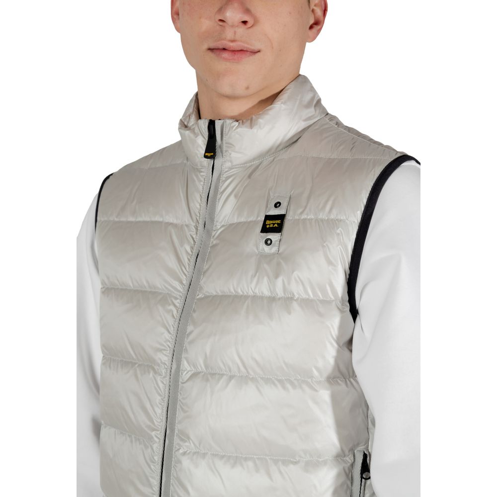 Gray Polyamide Sleveless Jacket