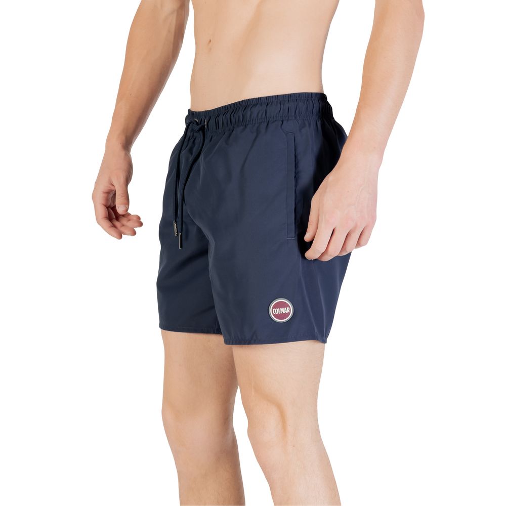 Blue Polyester Swim Shorts