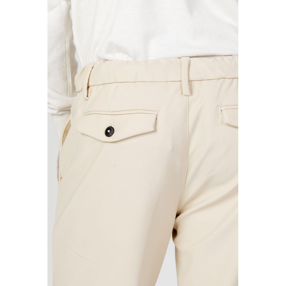 Beige Nylon Casual Pants