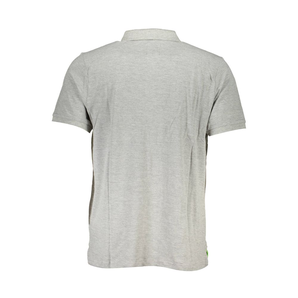 Gray Cotton Polo Shirt