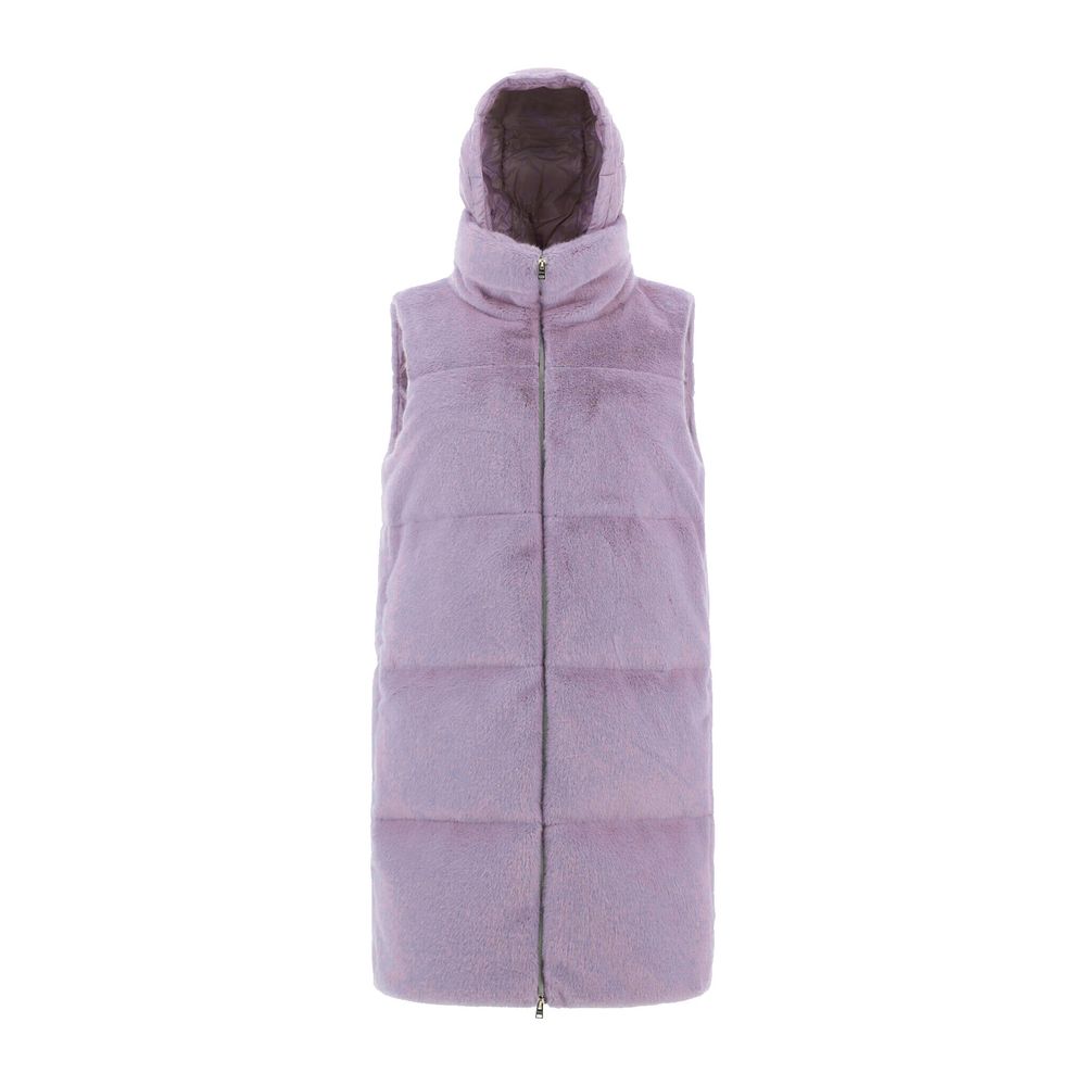 Faux Fur Sleeveles Coat