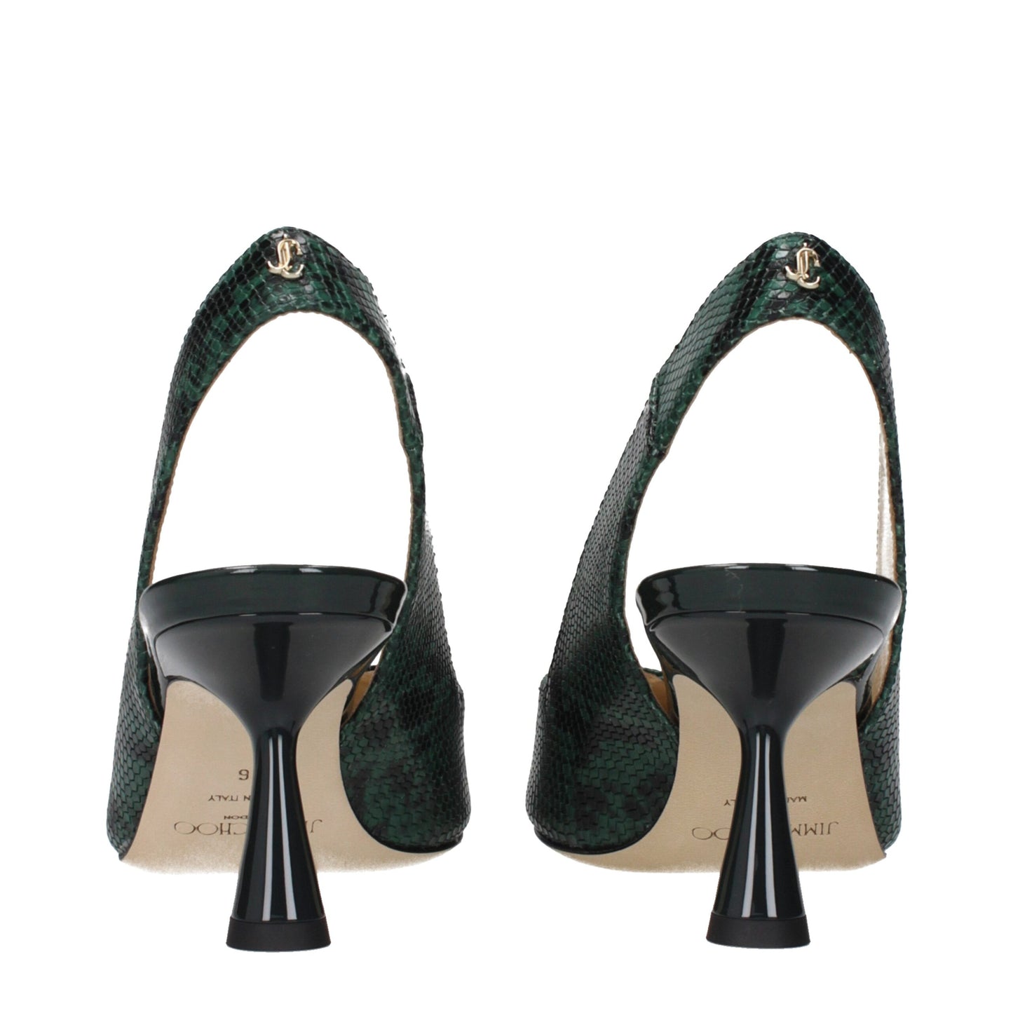 Green Leather High Heel Pumps