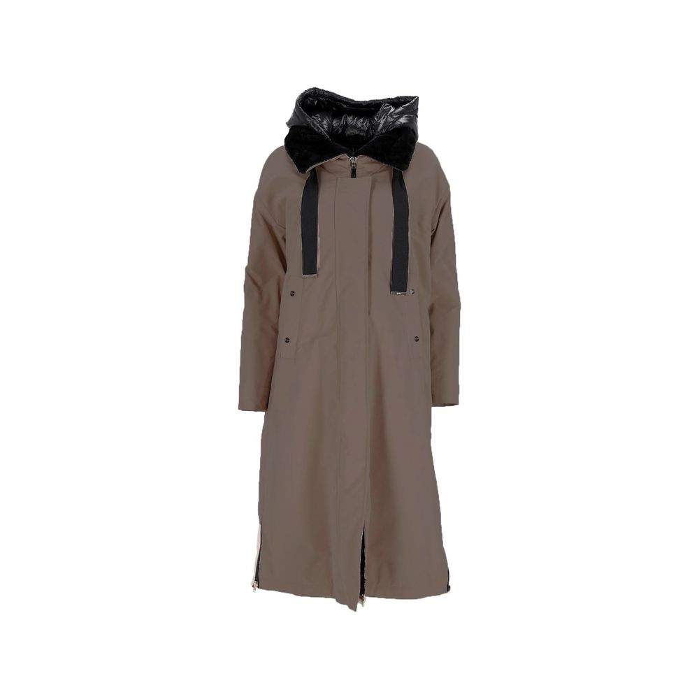Fur Lining Midi Parka Coat