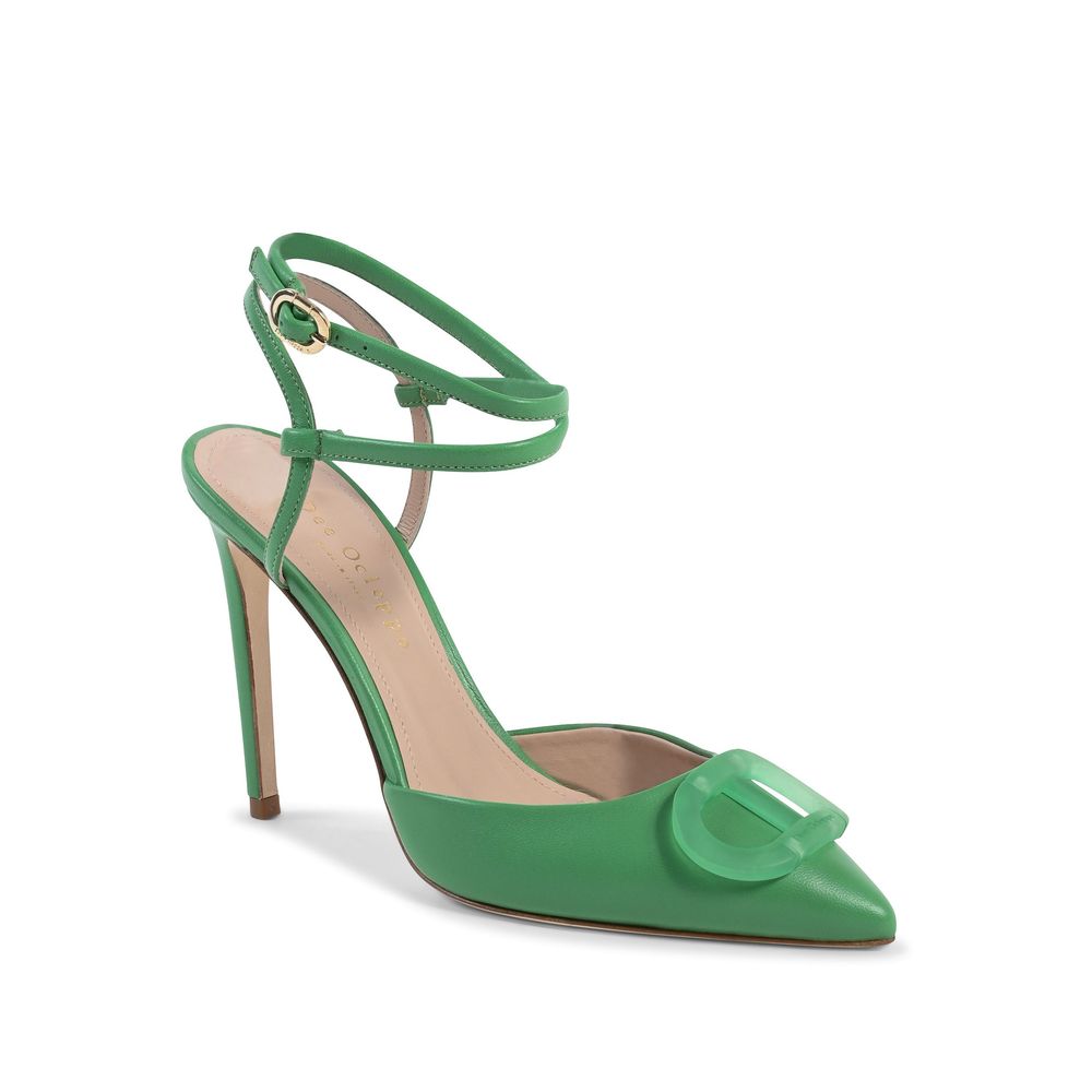 Green Leather Pumps