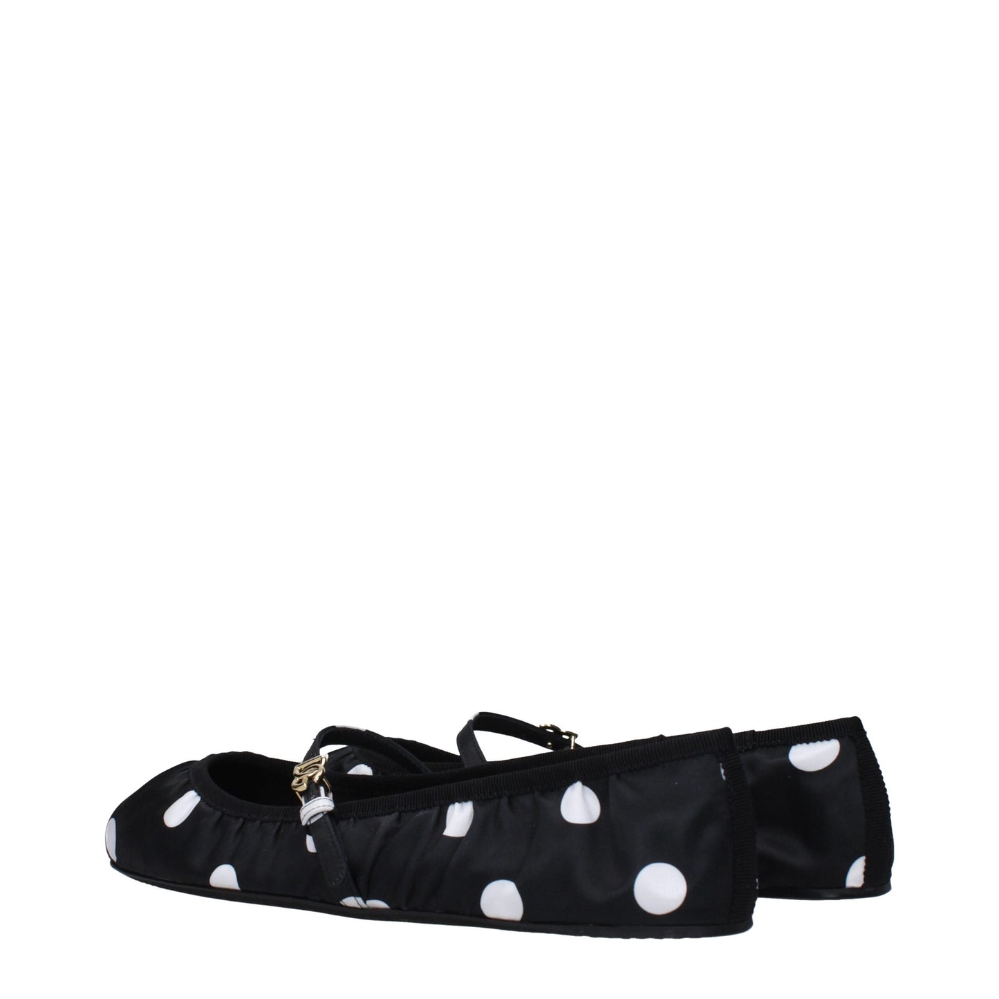 Black Fabric Ballet Flats