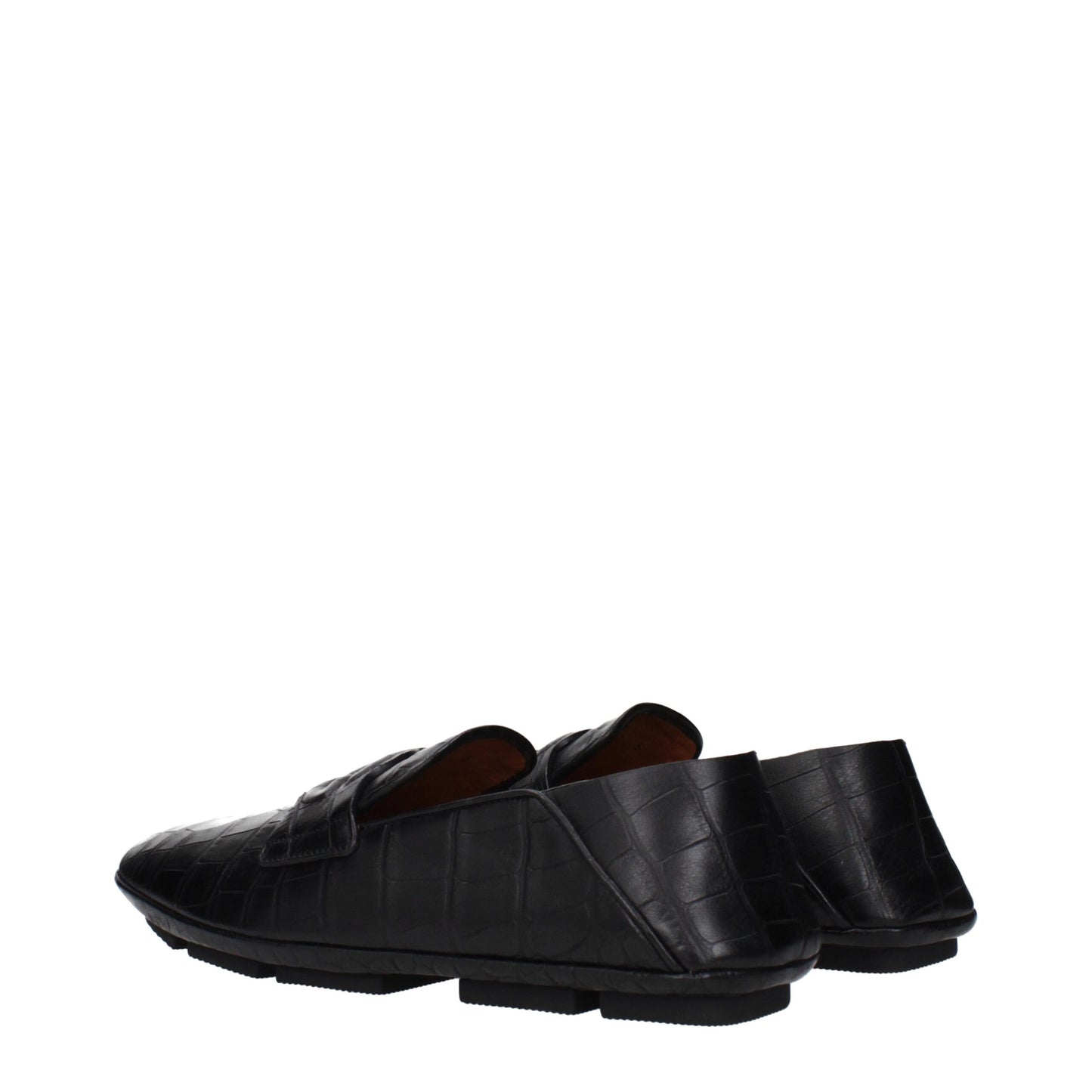 Black Leather Slip-On Loafers