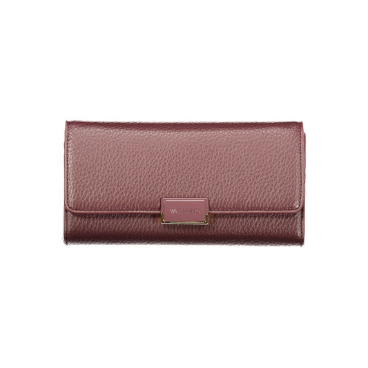 Red Polyurethane Women Wallet