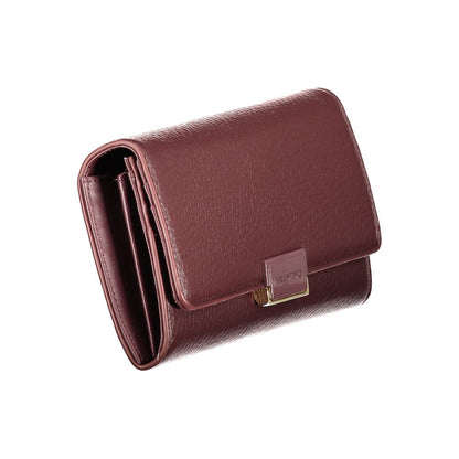 Red Polyurethane Women Wallet