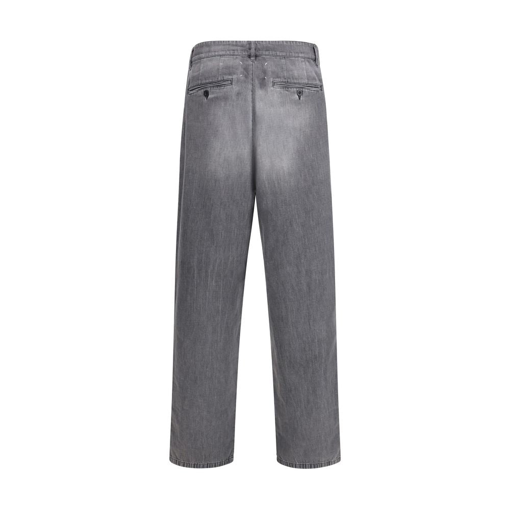Gray Cotton Jeans Denim