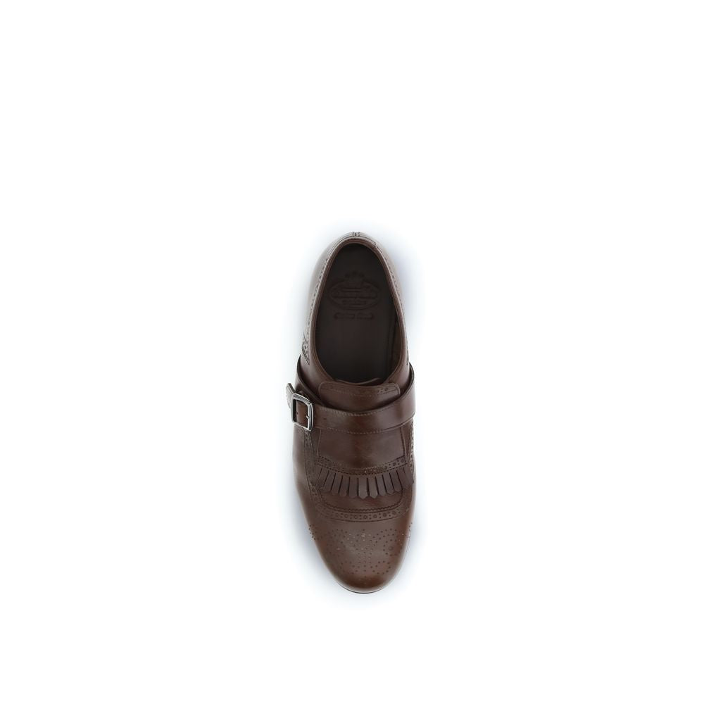 Brown Calf Leather Bos Taurus Slip-On Loafers
