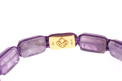 Dazzling Diamond Gold-Plated Amethyst Bracelet