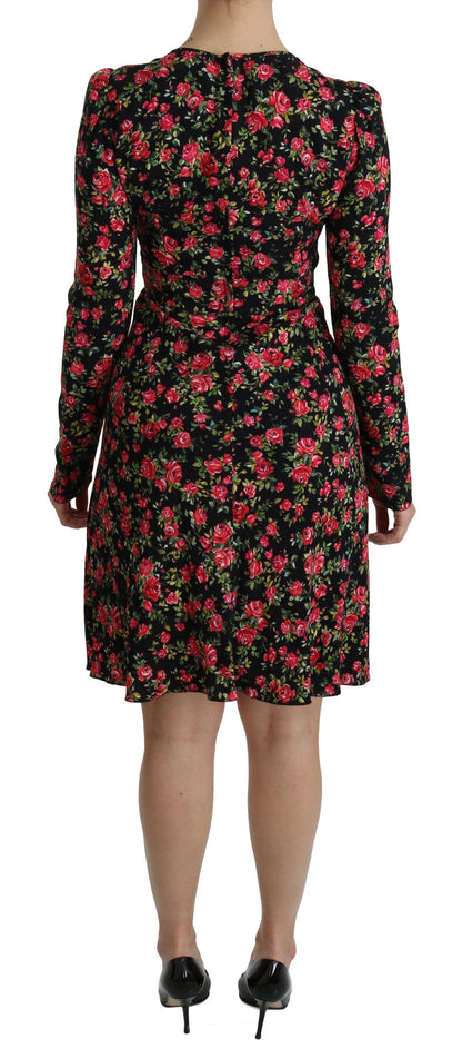 Floral A-Line Viscose Knee Length Dress