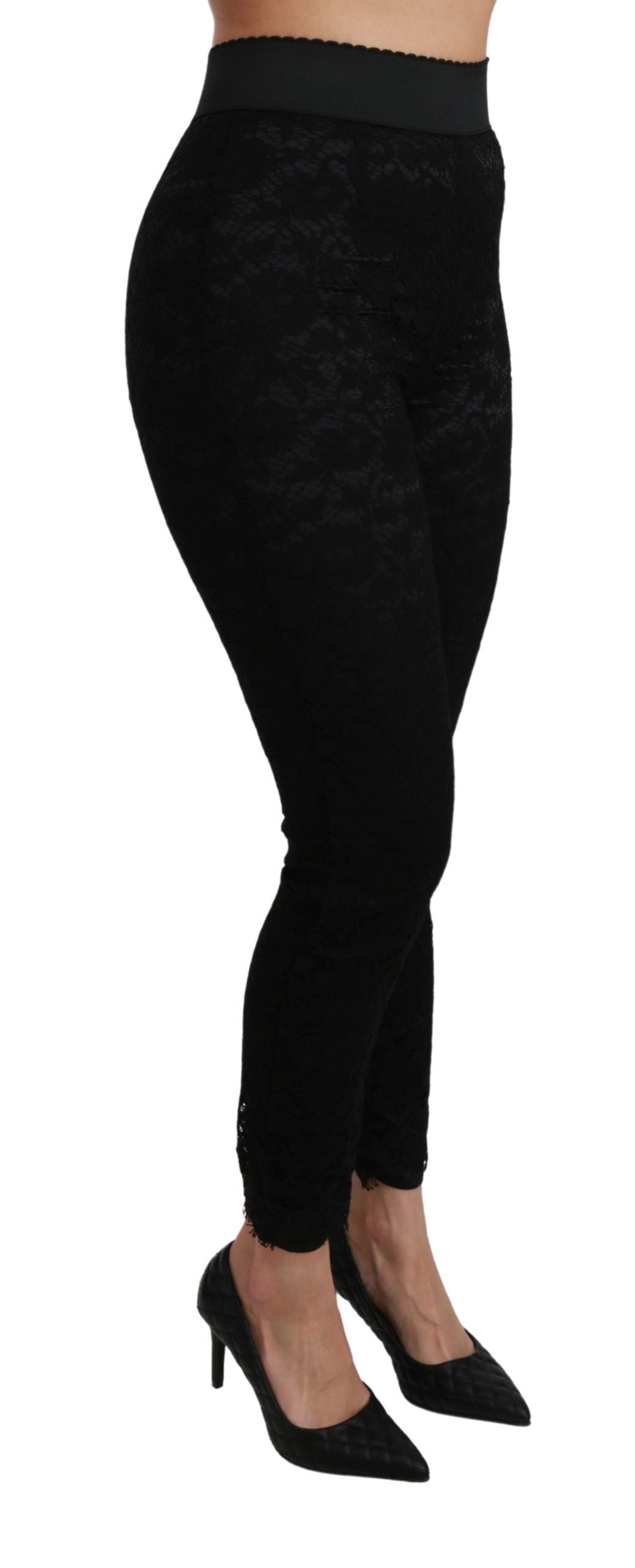 Elegant High Waist Lace Pants