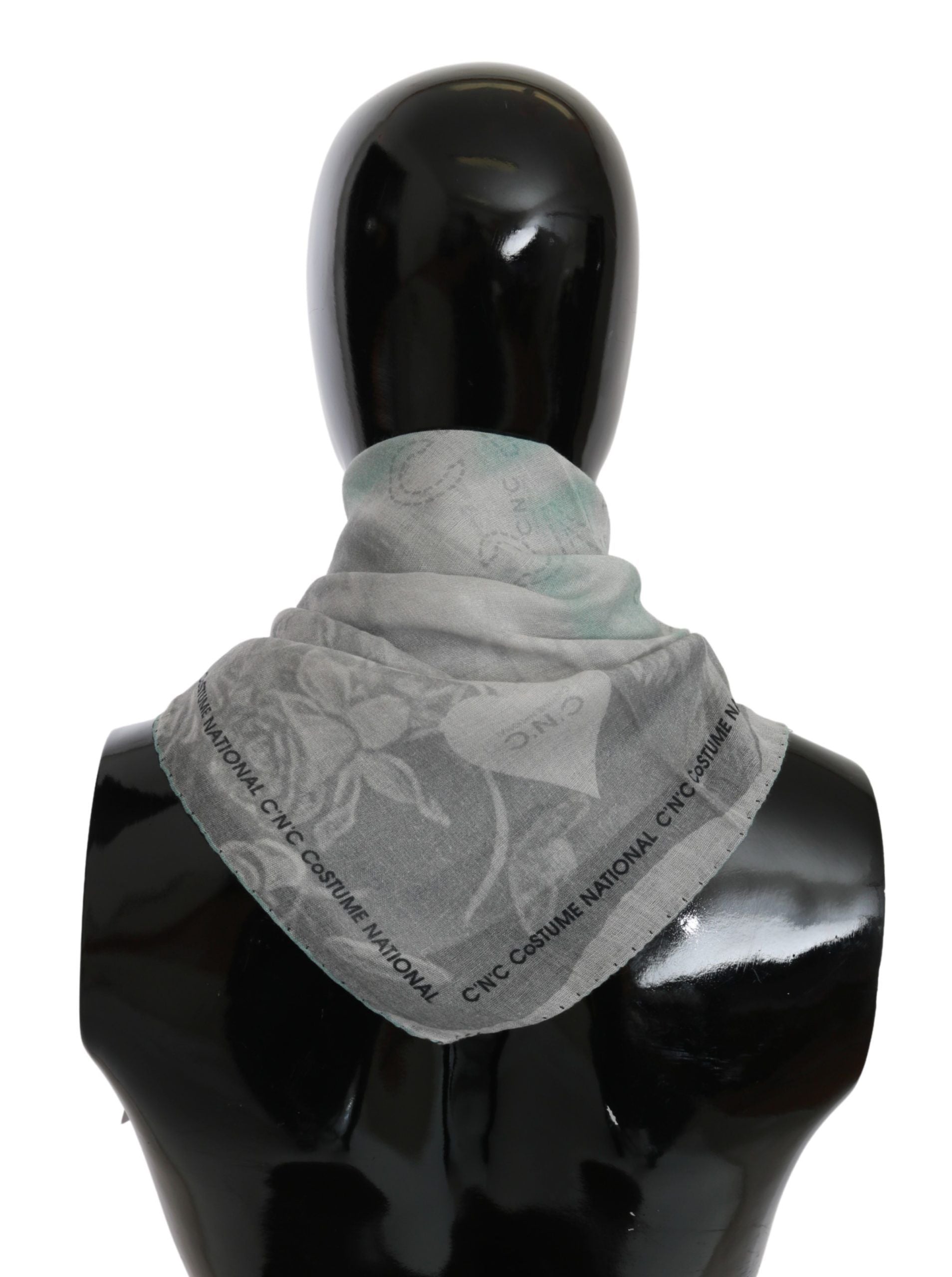 Elegant Gray Silk Scarf for Women