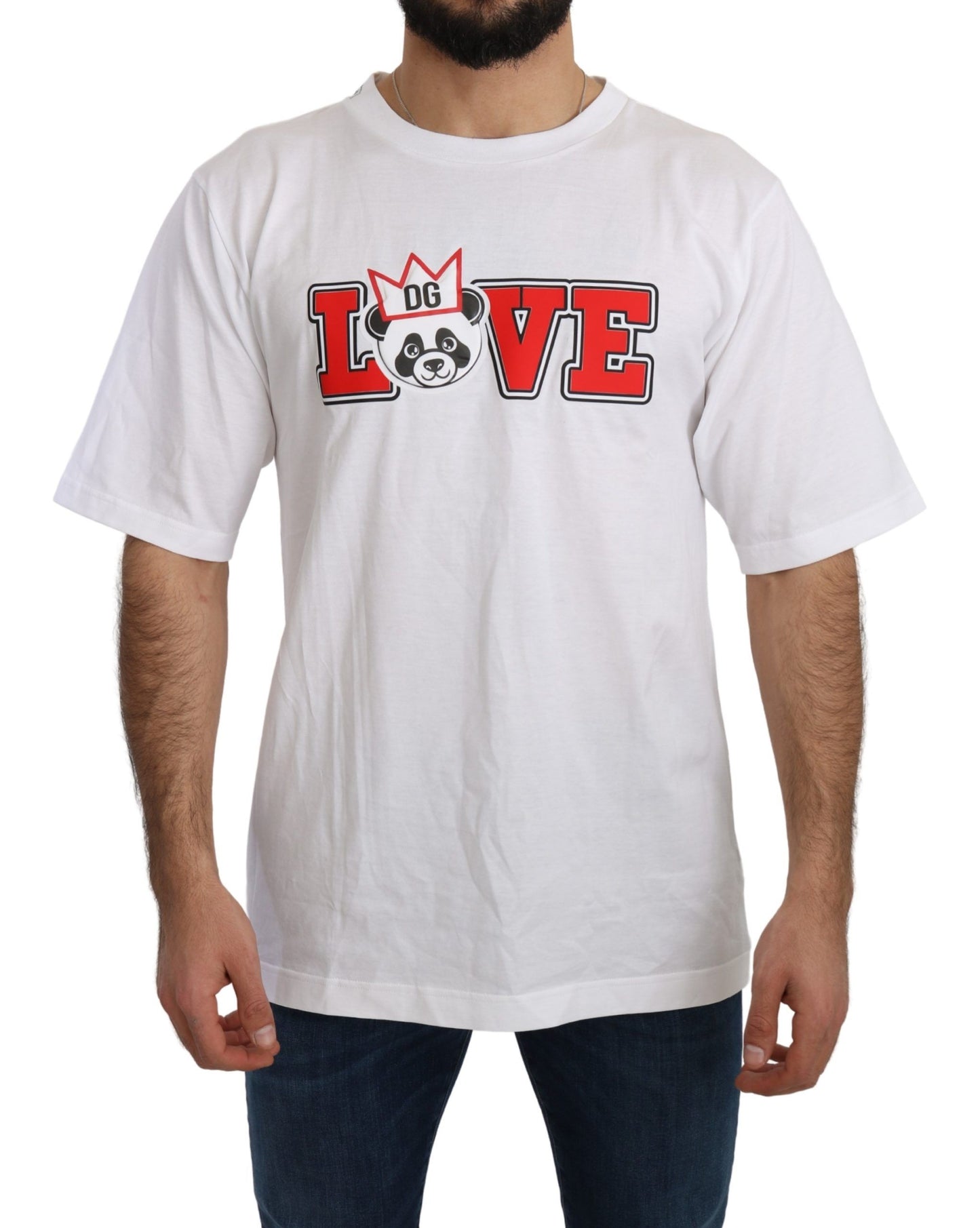 Panda Love Slim Fit Crewneck Tee