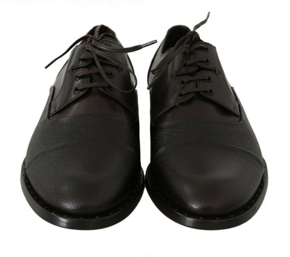 Elegant Brown Leather Formal Lace-ups