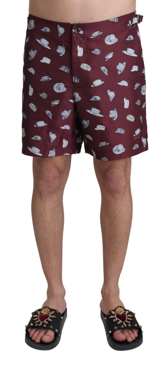 Elegant Maroon Swim Trunks