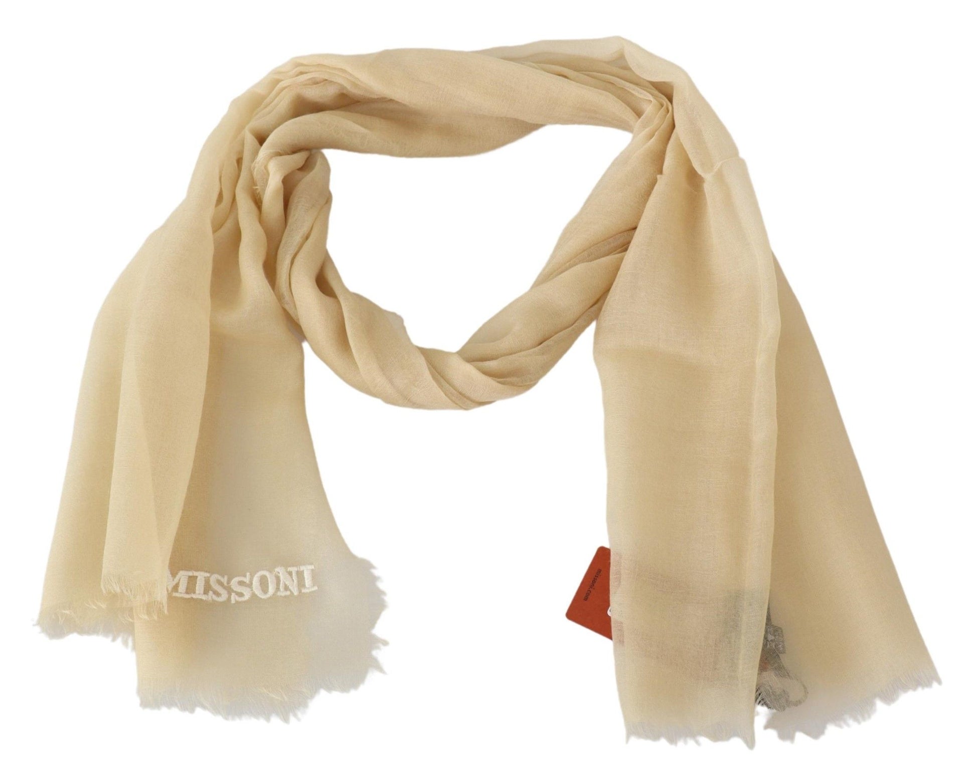 Elegant Cashmere Scarf in Beige