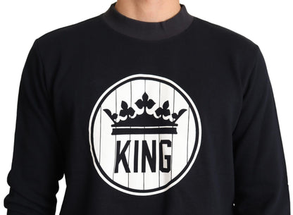 Blue Crown King Cotton Pullover Sweater